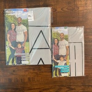 DADA and MINI matching family shirts